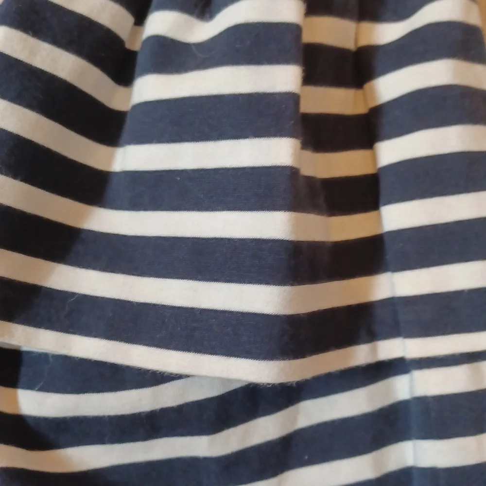 J. Crew Blue/White Striped One Shoulder Nautical Top